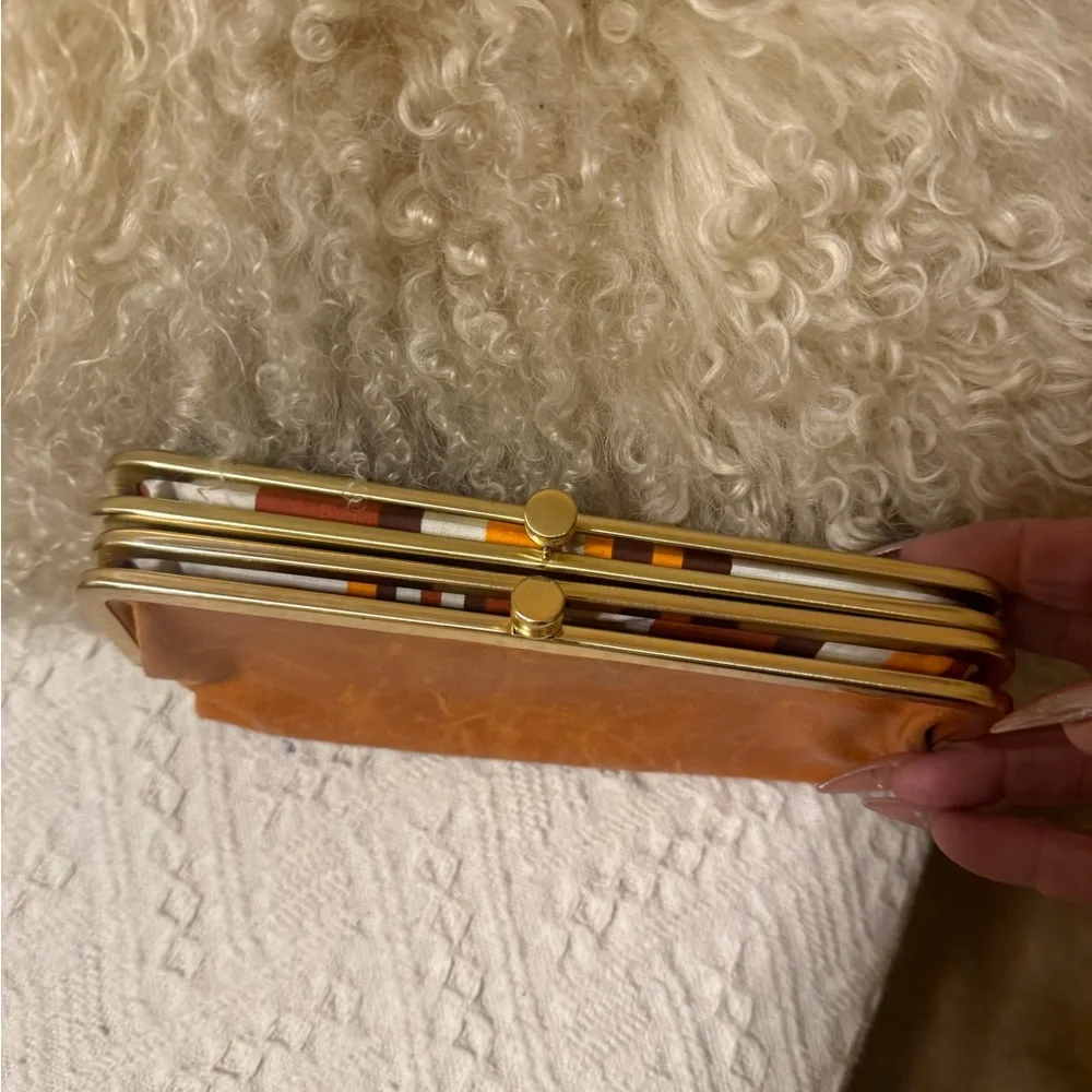 Tasche Burnt Orange Leather Clutch